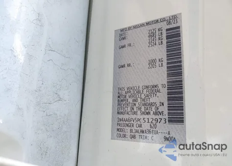 2023 Nissan Maxima Platinum Xtronic Cvt z USA, uszkodzony, nr VIN 1N4AA6FV5PC512973